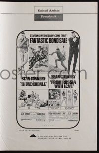 6b086 THUNDERBALL/FROM RUSSIA WITH LOVE pressbook '68 sale of 2 of Sean Connery's best Bond roles!