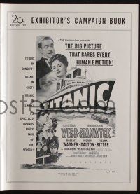 6b087 TITANIC pressbook '53 Clifton Webb & Barbara Stanwyck on the legendary ship!