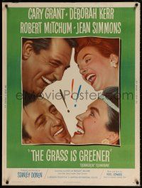 6c246 GRASS IS GREENER 30x40 '61 Cary Grant, Deborah Kerr, Robert Mitchum, Jean Simmons