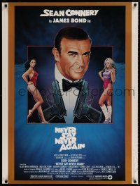 6c288 NEVER SAY NEVER AGAIN 30x40 '83 art of Sean Connery as James Bond 007 by Rudy Obrero!