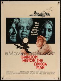 6c292 OMEGA MAN 30x40 '71 Charlton Heston is the last man alive, and he's not alone!