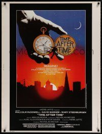 6c342 TIME AFTER TIME 30x40 '79 Malcolm McDowell as H.G. Wells, David Warner as Jack the Ripper!