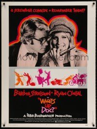 6c357 WHAT'S UP DOC style B 30x40 '72 Barbra Streisand, Ryan O'Neal, directed by Peter Bogdanovich!