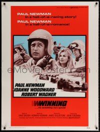 6c359 WINNING 30x40 R73 Paul Newman, Joanne Woodward, Indy car racing art by Howard Terpning!