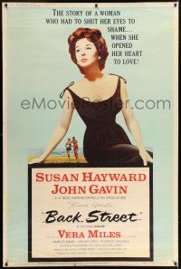 6c369 BACK STREET style Y 40x60 '61 Susan Hayward & John Gavin romantic close up, Vera Miles!
