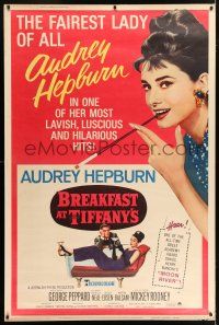 6c381 BREAKFAST AT TIFFANY'S 40x60 R65 most classic artwork of sexy elegant Audrey Hepburn!
