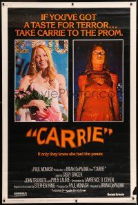 6c384 CARRIE 40x60 '76 Stephen King, Sissy Spacek before and after her bloodbath at the prom!