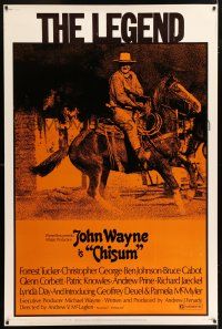 6c387 CHISUM 40x60 '70 Andrew V. McLaglen, The Legend John Wayne on horseback!