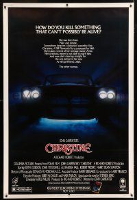 6c388 CHRISTINE 40x60 '83 written by Stephen King, directed by John Carpenter, creepy car image