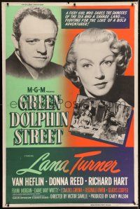 6c428 GREEN DOLPHIN STREET 40x60 R55 sexy Lana Turner, Van Heflin, written by Samson Raphaelson