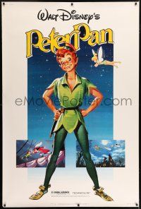 6c487 PETER PAN 40x60 R82 Walt Disney animated cartoon fantasy classic, great full-length art!
