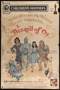 6c534 WIZARD OF OZ 40x60 R72 Victor Fleming, Judy Garland all-time classic!