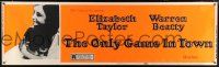 6c140 ONLY GAME IN TOWN paper banner '69 Elizabeth Taylor & Warren Beatty in love in Vegas!
