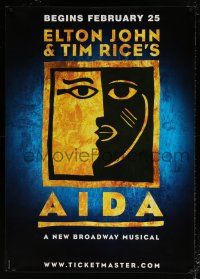 6c114 AIDA 32x45 stage poster '00 Heather Headley in the title role, Verdi, cool art!