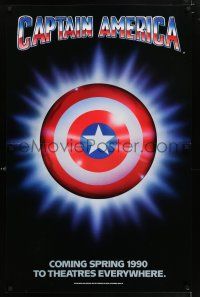 6c167 CAPTAIN AMERICA 25x39 standee '90 Marvel Comics superhero, cool image of shield!