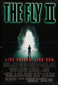 6c169 FLY II 27x40 standee '89 Eric Stoltz, Zuniga, like father, like son, horror sequel, Mahon art!