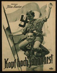 6d146 KOPF HOCH JOHANNES Film Kurier German program '41 conditional pro-Nazi Youth movie, wild!