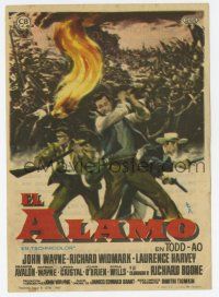 6d441 ALAMO Spanish herald '60 John Wayne & Richard Widmark in the Texas War of Independence!
