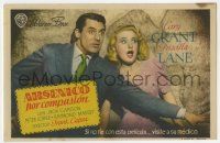 6d446 ARSENIC & OLD LACE Spanish herald '47 great c/u of Cary Grant & Priscilla Lane, Frank Capra