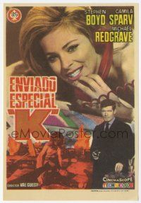 6d448 ASSIGNMENT K Spanish herald '68 different image of Stephen Boyd & sexy Camilla Sparv!