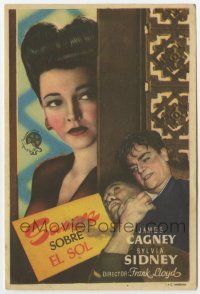 6d459 BLOOD ON THE SUN Spanish herald '46 different image of sexy Sylvia Sidney & James Cagney!