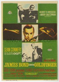 6d535 GOLDFINGER Spanish herald '65 three great images of Sean Connery as James Bond 007!