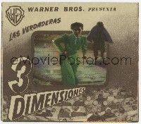 6d555 HOUSE OF WAX 4pg Spanish herald '53 3-D, cool die-cut cover to create great 3D effect!