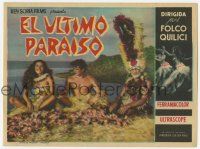 6d575 LAST PARADISE Spanish herald '58 L'ultimo paradiso, great different image of island natives!
