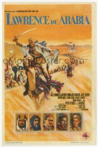 6d578 LAWRENCE OF ARABIA Spanish herald '64 David Lean classic, art of Peter O'Toole on camel!
