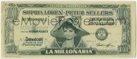 6d598 MILLIONAIRESS Spanish herald '62 different Mac Gomez art of Sophia Loren on $10,000 bill!