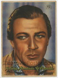 6d620 NORTH WEST MOUNTED POLICE Spanish herald '45 Cecil B. DeMille, portrait of Gary Cooper!