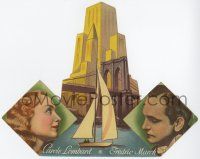 6d622 NOTHING SACRED die-cut Spanish herald '38 different art of Carole Lombard & Fredric March!