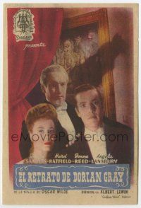 6d643 PICTURE OF DORIAN GRAY Spanish herald '47 George Sanders, Hatfield, Donna Reed, different!