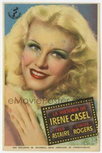 6d692 STORY OF VERNON & IRENE CASTLE Spanish herald '44 different image of pretty Ginger Rogers!