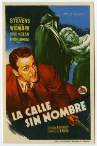 6d693 STREET WITH NO NAME Spanish herald '48 different Soligo film noir art of Mark Stevens!