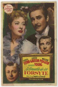 6d705 THAT FORSYTE WOMAN Spanish herald '51 Errol Flynn, Greer Garson, Walter Pidgeon, Robert Young