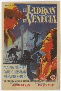 6d711 THIEF OF VENICE Spanish herald '52 Il Ladro di Venezia, art of Christian & sexy Maria Montez!