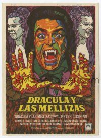 6d725 TWINS OF EVIL Spanish herald '72 cool completely different vampire art by Mac Gomez!