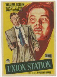 6d727 UNION STATION Spanish herald '53 William Holden, Nancy Olson, Barry Fitzgerald, film noir!