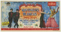 6d737 WHITE CHRISTMAS Spanish herald '54 Bing Crosby, Danny Kaye, Clooney, Vera-Ellen, Fortuny art