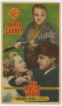 6d738 WHITE HEAT Spanish herald '50 James Cagney & Virginia Mayo in classic film noir, different!