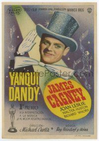 6d745 YANKEE DOODLE DANDY Spanish herald '45 different art of James Cagney as George M. Cohan!