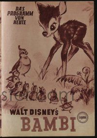 6d316 BAMBI Austrian program '50 Walt Disney cartoon deer classic, great different images!