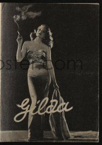 6d346 GILDA Austrian program '48 classic art of sexy smoking Rita Hayworth in sheath dress!