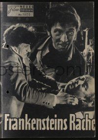 6d397 REVENGE OF FRANKENSTEIN Austrian program '58 Peter Cushing, Hammer horror, different images!