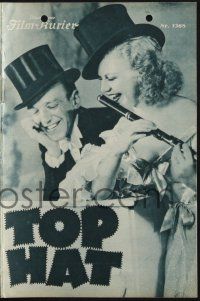 6d422 TOP HAT Austrian program '36 wonderful different images of Fred Astaire & Ginger Rogers!