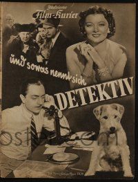 6d010 AFTER THE THIN MAN German program '38 different images of William Powell, Myrna Loy & Asta!