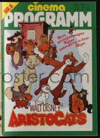 6d016 ARISTOCATS German program '70 Walt Disney musical cartoon, great different images!
