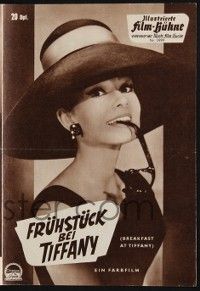 6d032 BREAKFAST AT TIFFANY'S German program '62 different images of sexy elegant Audrey Hepburn!
