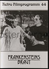 6d033 BRIDE OF FRANKENSTEIN German program R86 different images of Boris Karloff & Elsa Lanchester